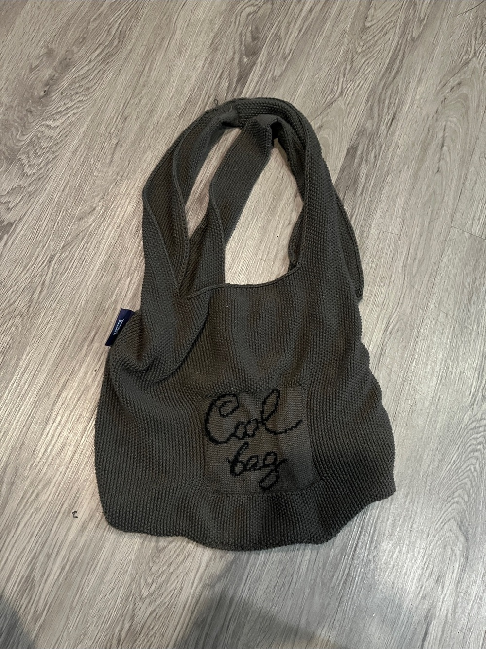 Cool Bag Knit Tote Shoulder Bag - Black